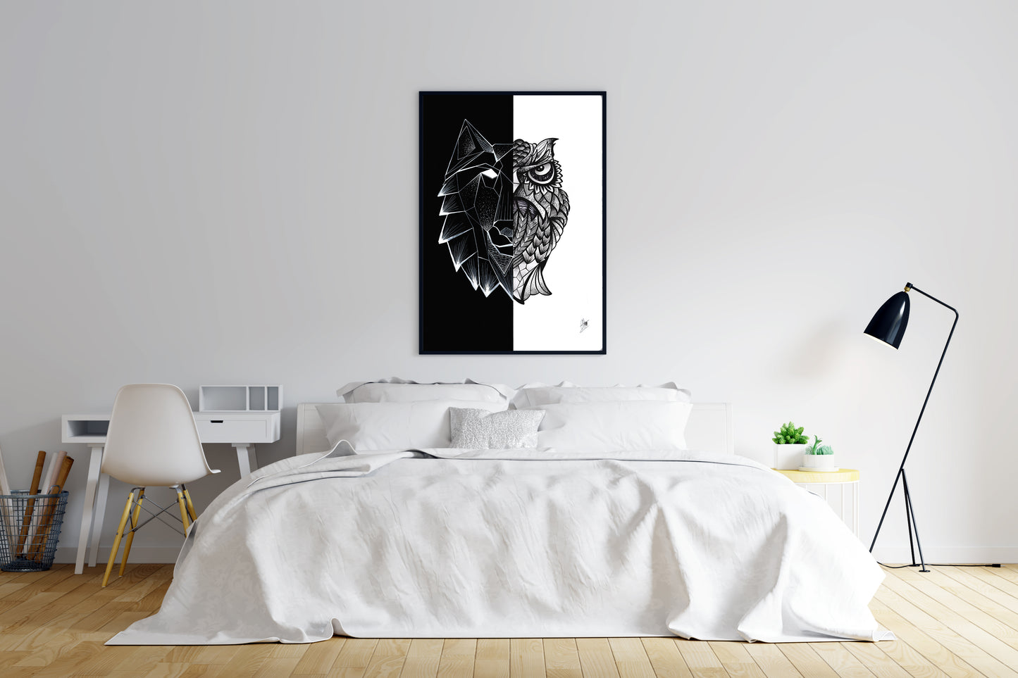 Loup & Hiboux - 80x60
